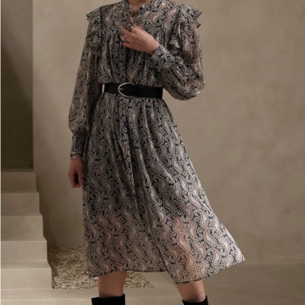 Banana Republic Flutter Midi Shirtdress / Size SP /